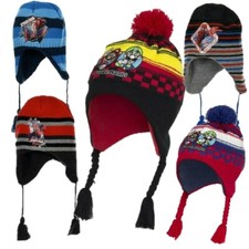 Boys Girls Kids Children Super Mario Spiderman Peruvian Winter Hat Hats 3-8years