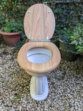 Sanitana Colonial Toilet Pan by Heritage Bathrooms with Wooden Seat