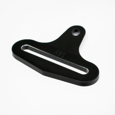75mm Alloy Cranked Competition Seatbelt Anchor Plate Seat Belt Fixing - Black  