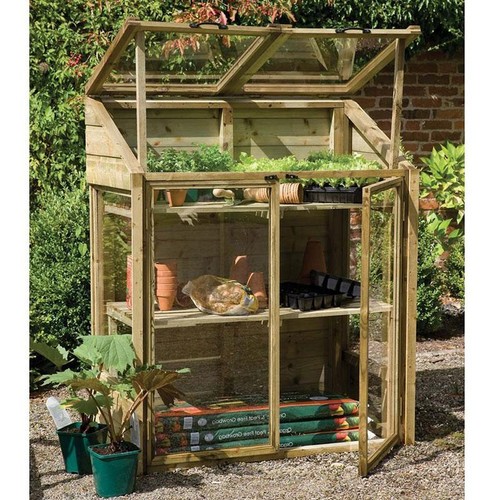 Mini garden greenhouse wooden - greenhouse,
