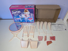 Vintage 1984 Barbie Fashion Dining Room Table And Chairs Set Boxed