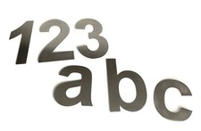 LARGE Brushed Stainless Steel House Numbers (10" Tall) All Numbers 0 - 9 A B C