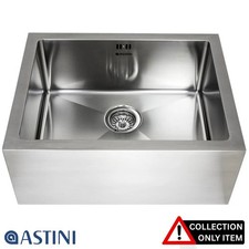 Astini Belfast 600 1.0 Bowl Brushed Stainless Steel Kitchen Sink & Waste