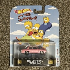 2017 Hot Wheels Retro Entertainment The Simpsons Family Car Real Riders NIB