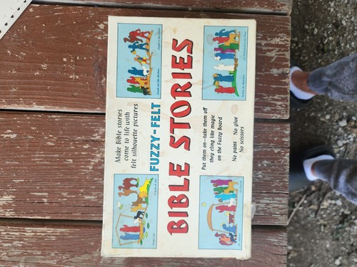 Vintage fuzzy felt bible - fuzzy-felt,