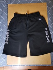 CHROME HEARTS EMBROIDERED LOGO  SHORTS BLACK(XL)
