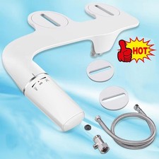 Bidet Toilet Seat Attachment Self Cleaning Dual Nozzle Bathroom Water Spray UK