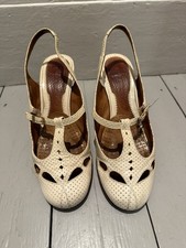 Chie Mihara White Heeled Slingback Shoes   Size 39
