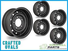 16" SATIN BLACK Wolf Style HD Steel Wheels Rims ET0 for Land Rover Defender x 5