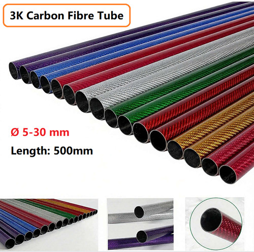 Carbon fibre tube 500mm - 3k,
