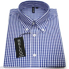 Relco Mens Blue White Gingham