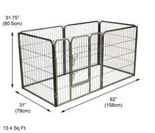 BUNNY BUSINES 6 SIDED HEAVY DUTY PUPPY PLAY PEN WHELPING DOG CAGE FENCE HD03M