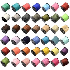 90m/Roll Faux Suede Cord Faux Suede Lace Thread  Craft Beading String 2.7x1.4mm