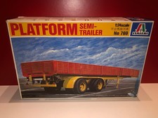 1/24 ITALERI SEMI TRAILER PLATFORM MODEL TRUCK NEW IN BOX REF 769