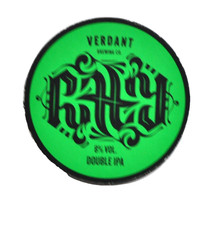 VERDANT BREWING  " DIPA" 8% ABV  PUMP CLIP  - foamex