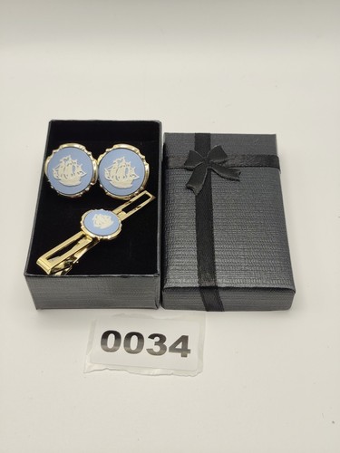 Wedgwood blue white ship - blue,
