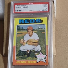 1975 Topps #260 Johnny Bench PSA 9