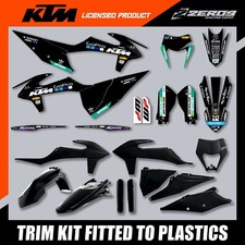 KTM MOTOCROSS MX GRAPHICS AND PLASTICS KIT EXC EXCF 2020-2023 PROG BLACK
