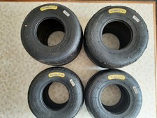 KOMET K3M YELLOW KART RACING TYRES USED IAME ROTAX  11 X 7.10 -5 , 10 X 4.60 -5