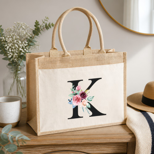 Personalised jute tote bag - jute,