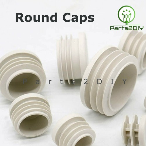 White round plastic blanking - white,