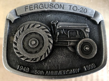 Spec Cast Belt Buckle Ferguson TO-20 (Tractor) 50th Ann. 1998 Ltd Ed. No 1 / 125