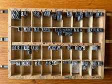 24pt Times metal letterpress type - full uppercase letters, punc. + numbers