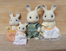 Sylvanian Corntop Dutch Spotted Rabbits Figures Vintage Family