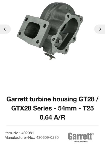Garrett turbine housing gt28 - housing,