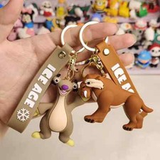 Ice age Keychains Manny Diego Sid Disney Keyrings Mammoth RAZ Anime Figure