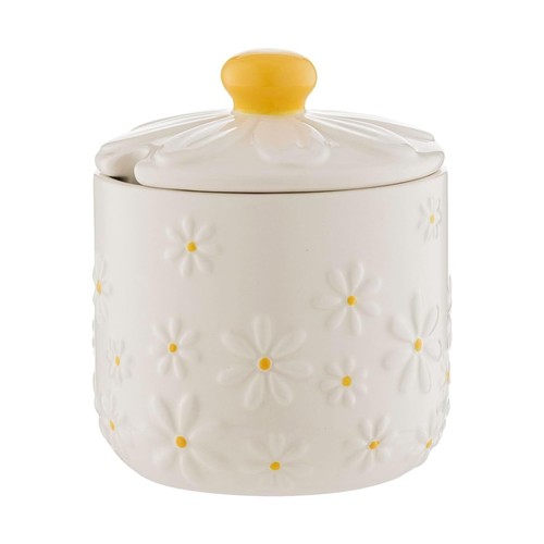 Daisy sugar bowl - jar, lid
