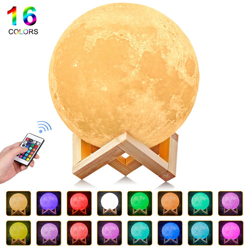 Colors led moon lamp 3d - moon,