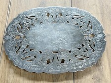 VINTAGE FALSTAFF SILVER PLATE TRIVET STAND TABLE CENTREPIECE STAND OVAL 11"