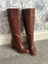 Ladies Timberland Brown Leather Boots Knee High Boots. Size UK 5. EU 38