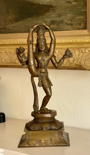 Antique large bronze - statue, of