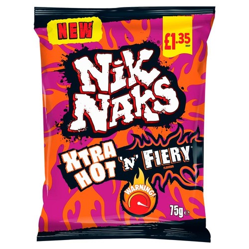 Nik naks extra hot fiery - nik, n