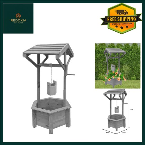 Charming wooden wishing well - charming,