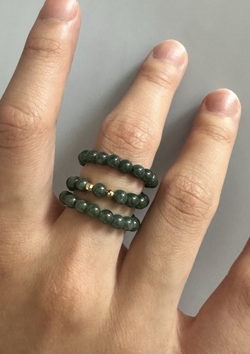 Jade ring stretchable - ring,