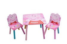 Peppa Pig Wooden Table & 2