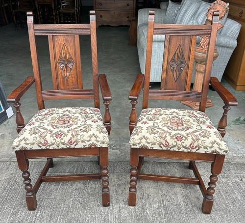 Old charm oak - pair, of