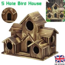 5 Hole Wooden Bird House for