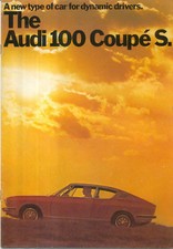Audi 100 Coupe S Mk 1 1973 Original UK Market Sales Brochure No. 06520010501110