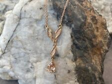 Clogau Welsh 18ct Gold 1854 Past Present Future Lariat with Morganite New Rare