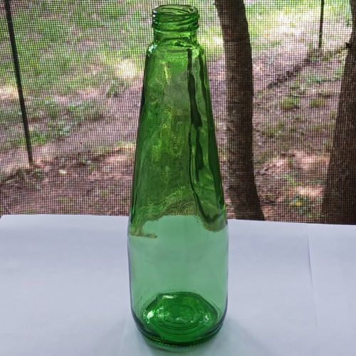 Vtg green glass - glass, empty