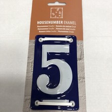 Enamel House Number 5 French Style