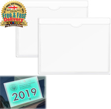 2 PCS Car Tax Disc Holder Windscreen, Car Parking Permit Holder for Car Windscre