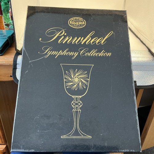 Bohemian crystal pinwheel - pinwheel, wine