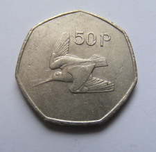 Ireland 1988 Irish Fifty Pence Coin Old Vintage 50p 