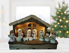 Children's Christmas Nativity Scene Light Up Traditional Nativity 11 Piece