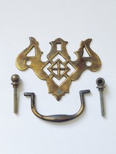 10 x Plate Handles - Solid Brass 89mm 382 Armac